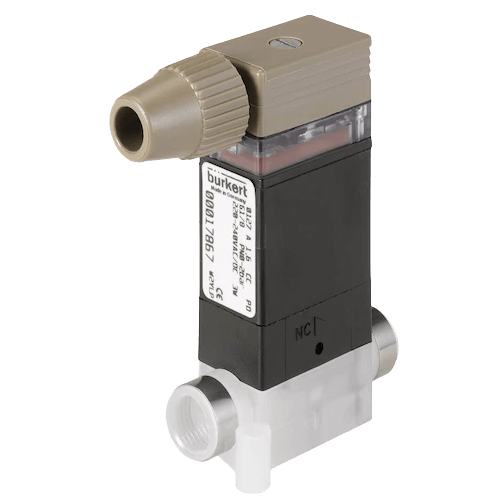 Burkert 2/2 or 3/2-Way Miniature Rocker Solenoid Valve, 127